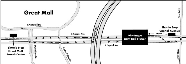 map of shuttle route